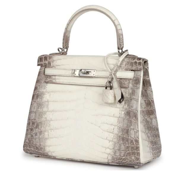 HERMÈS KELLY RETOURNE 25 HIMALAYA NILOTICUS CROCODILE PALLADIUM HARDWARE - Image 3