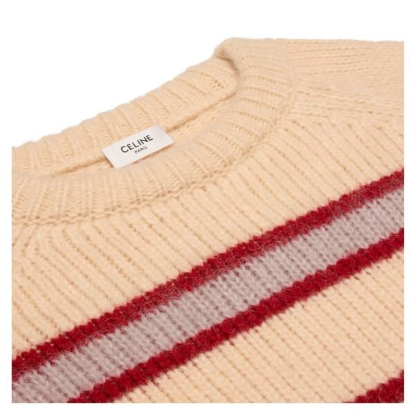 CELINE CREW NECK SWEATER IN STRIPED CASHMERE AND WOOL - Image 3