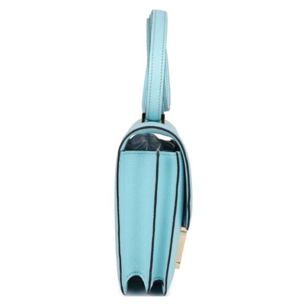 HERMÈS CONSTANCE 18 BLEU ZEPHYR CHEVRE PERMABRASS HARDWARE - Image 4