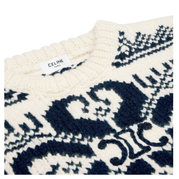 CELINE CREW NECK SWEATER IN FAIR ISLE WOOL AND CASHMERE - Image 3