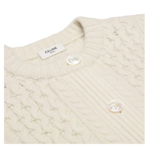 CELINE TRIOMPHE CARDIGAN IN ARAN WOOL - Image 3