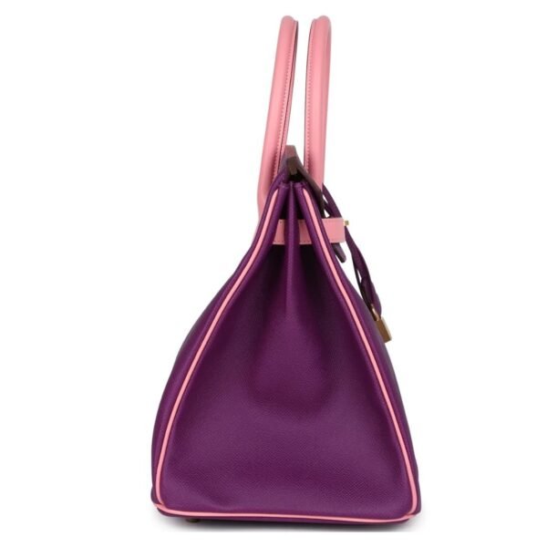 HERMÈS SPECIAL ORDER (HSS) BIRKIN 35 ROSE CONFETTI AND ANEMONE EPSOM GOLD HARDWARE - Image 4