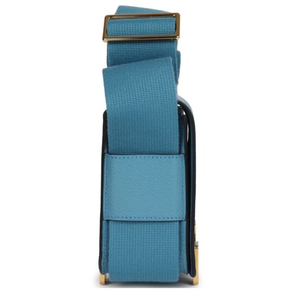 HERMÈS GETA BLUE JEAN CHEVRE MYSORE GOLD HARDWARE - Image 4