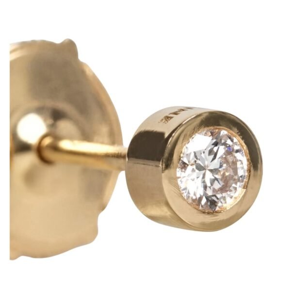 CELINE SENTIMENTAL BRILLANT STUD IN YELLOW GOLD AND DIAMOND - Image 3