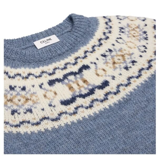 CELINE SWEATER IN TRIOMPHE FAIR ISLE WOOL - Image 3