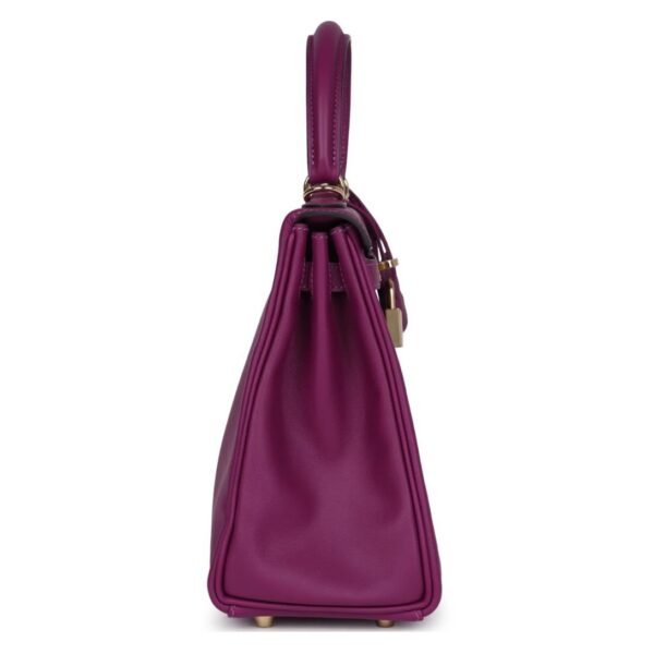 HERMÈS KELLY RETOURNE 25 ANEMONE SWIFT PERMABRASS HARDWARE - Image 4