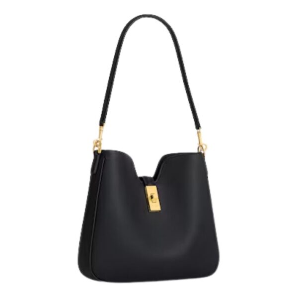 CELINE SMALL CAMILLE 16 SOFT BAG IN SMOOTH CALFSKIN BLACK - Image 8