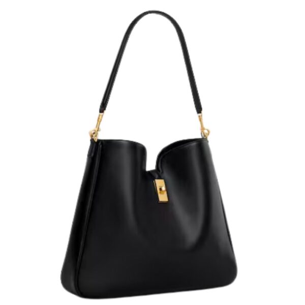 CELINE MEDIUM CAMILLE 16 SOFT BAG IN SMOOTH CALFSKIN BLACK - Image 5