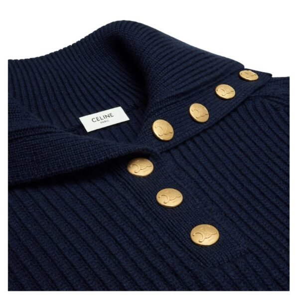 CELINE VAREUSE SWEATER IN RIBBED WOOL AND CASHMERE - Image 3