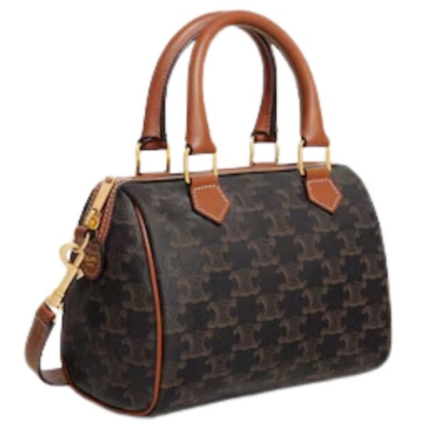 CELINE SMALL BOSTON IN TRIOMPHE CANVAS AND CALFSKIN - Image 3
