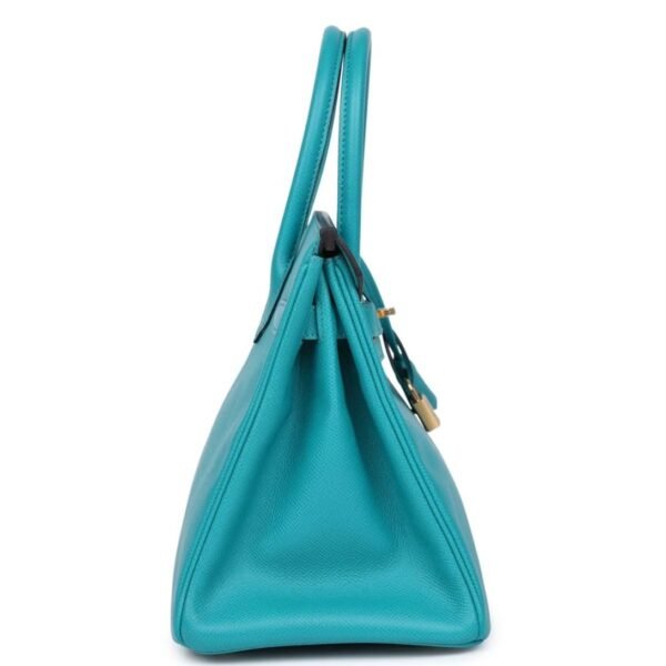 HERMÈS BIRKIN 30 BLEU PAON EPSOM GOLD HARDWARE - Image 4