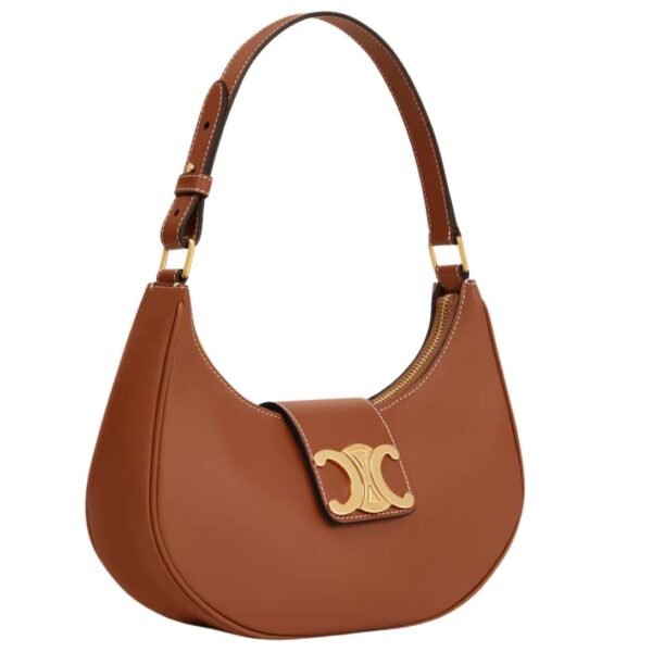 CELINE MEDIUM AVA TRIOMPHE BAG IN SMOOTH CALFSKIN TAN - Image 4