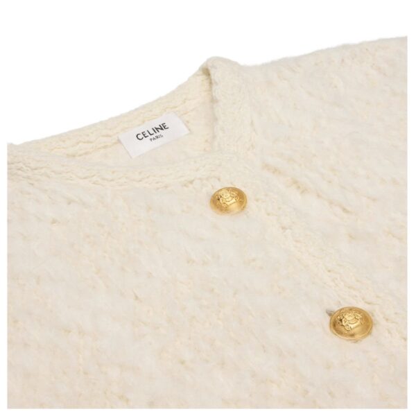 CELINE CARDIGAN JACKET IN ALPACA WOOL OFF WHITE - Image 3