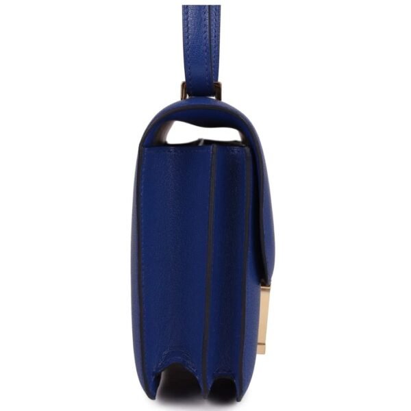 HERMÈS CONSTANCE 18 BLEU ROYAL CHEVRE GOLD HARDWARE - Image 4
