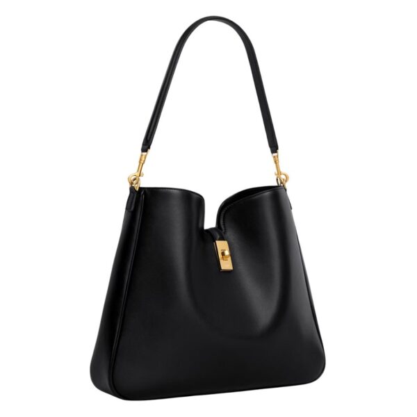 CELINE MEDIUM CAMILLE 16 SOFT BAG IN SMOOTH CALFSKIN BLACK - Image 5