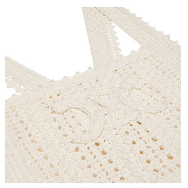 CELINE TRIOMPHE MINI DRESS IN CROCHETED COTTON - Image 3