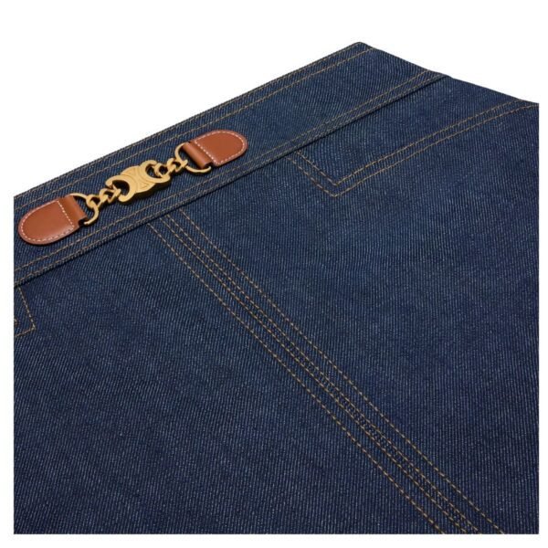 CELINE MINI SKIRT IN RAW WASH DENIM - Image 3