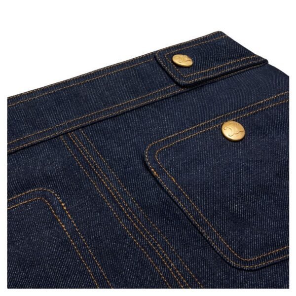 CELINE TRAPEZE MINI SKIRT IN RAW WASH DENIM - Image 3