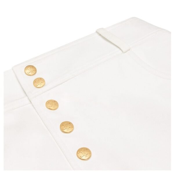 CELINE TRAPEZE MINI SKIRT IN COTTON TWILL - Image 3