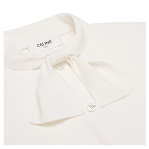 CELINE LAVALLIÈRE BLOUSE IN CRÊPE DE SOIE AND ACETATE - Image 3