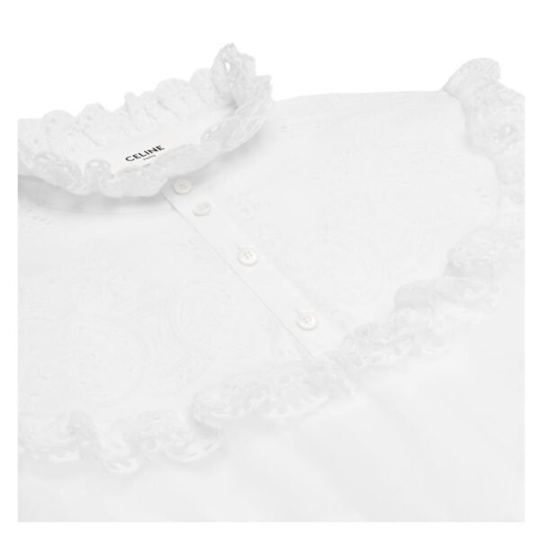 CELINE EMBROIDERED ROMY SHIRT IN COTTON MUSLIN - Image 3