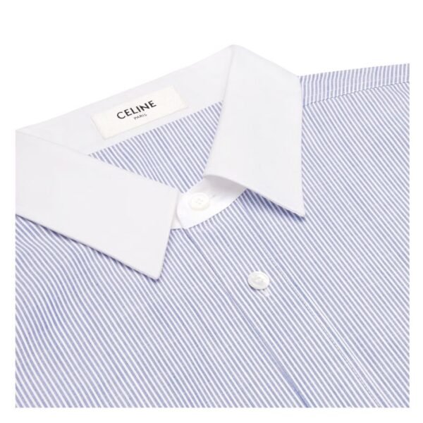 CELINE OVERSIZED SHIRT IN STRIPED CHAMBRAY COTTON - Image 3
