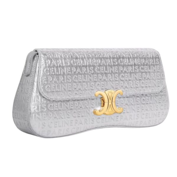 CELINE MEDIUM LOLA BAG IN LAMINATED CALFSKIN WITH CELINE ALL OVER - Image 3