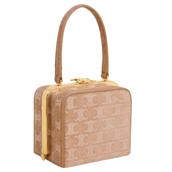 CELINE LANA MINAUDIERE IN SUEDE CALFSKIN WITH TRIOMPHE STRASS - Image 3