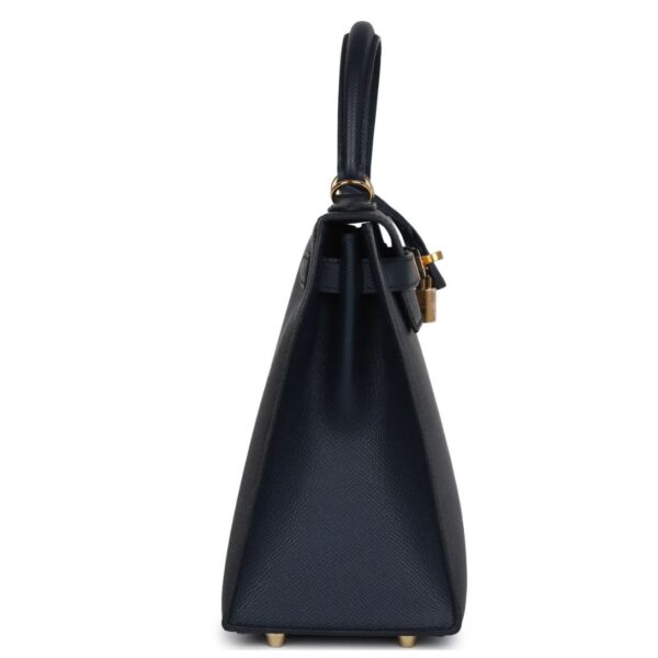 HERMÈS KELLY SELLIER 28 BLEU INDIGO EPSOM GOLD HARDWARE - Image 3