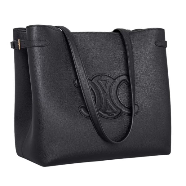 CELINE MEDIUM CABAS ANAÏS CUIR TRIOMPHE IN GRAINED CALFSKIN BLACK - Image 6