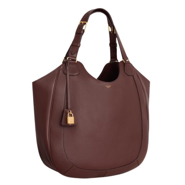 CELINE MEO BAG IN SUPPLE GRAINED CALFSKIN CHESTNUT - Image 4