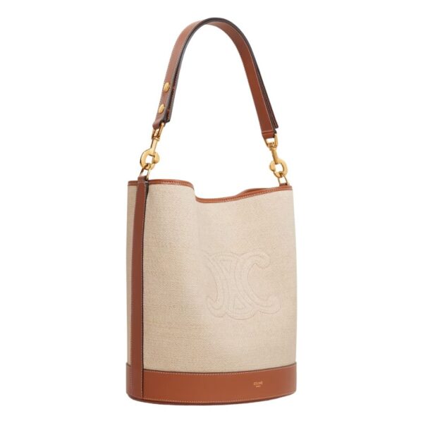 CELINE SAILOR BUCKET CUIR TRIOMPHE IN TEXTILE AND CALFSKIN - Image 3