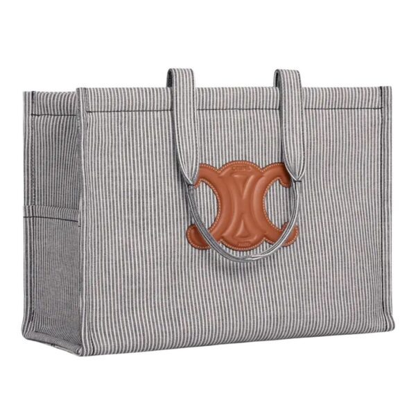 CELINE LARGE CABAS THAIS IN STRIPED TEXTILE - Image 3