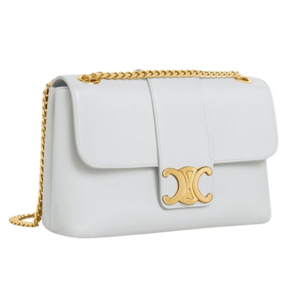 CELINE MEDIUM VICTOIRE BAG IN SUPPLE GRAINED CALFSKIN MOON - Image 6