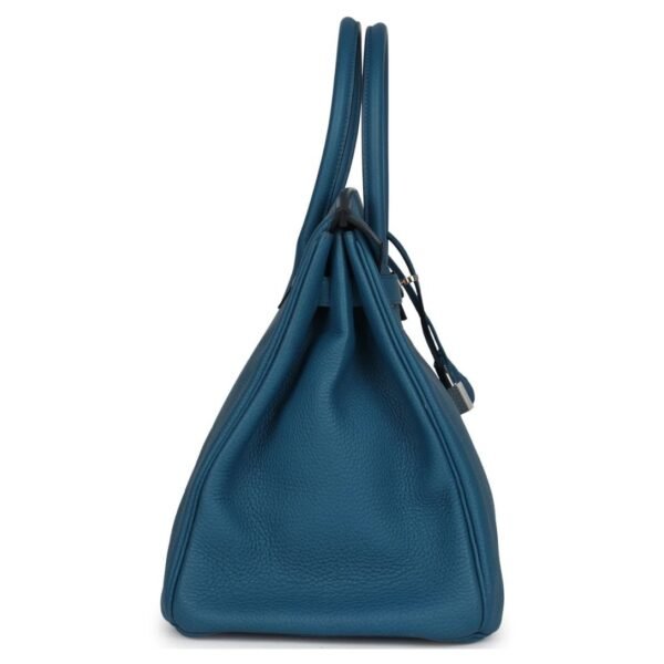 PRE-OWNED HERMÈS BIRKIN 35 COBALT TOGO PALLADIUM HARDWARE - Image 3