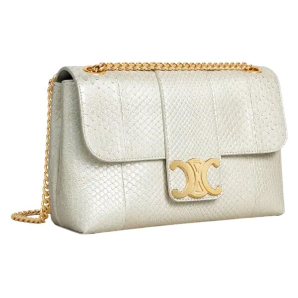 CELINE MEDIUM VICTOIRE BAG IN PEARLY PYTHON - Image 3