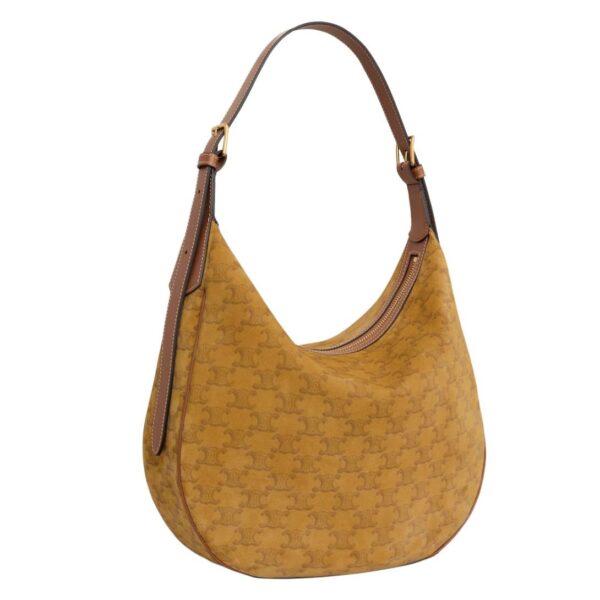 CELINE MEDIUM HELOÏSE BAG CUIR TRIOMPHE IN SUEDE CALFSKIN WITH TRIOMPHE ALL OVER - Image 3