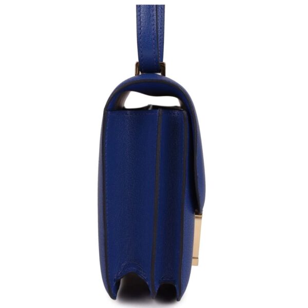 HERMÈS CONSTANCE 18 BLEU ROYAL CHEVRE GOLD HARDWARE - Image 4
