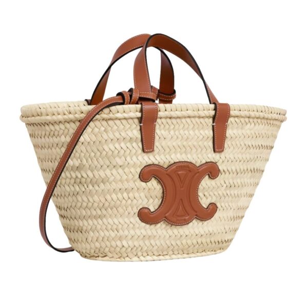 CELINE TEEN CLASSIC PANIER IN PALM LEAVES AND CALFSKIN - Image 3