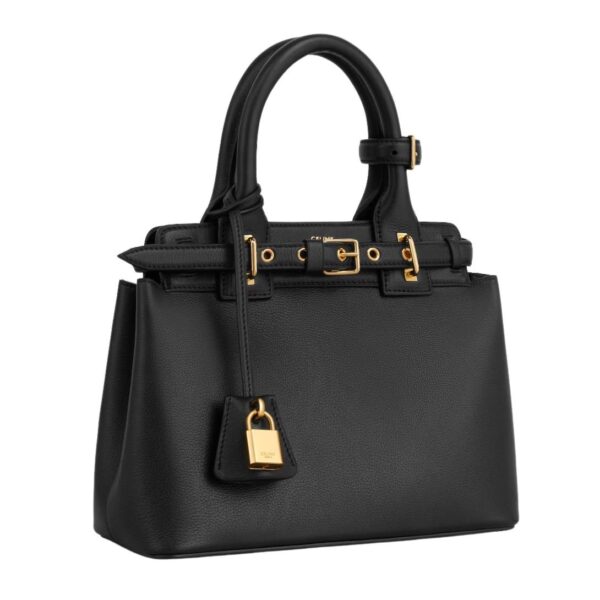 CELINE TEEN CONTI BAG IN SUPPLE GRAINED CALFSKIN BLACK - Image 5