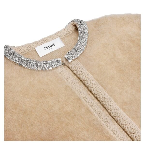 CELINE EMBROIDERED CARDIGAN IN BRUSHED MOHAIR - Image 3