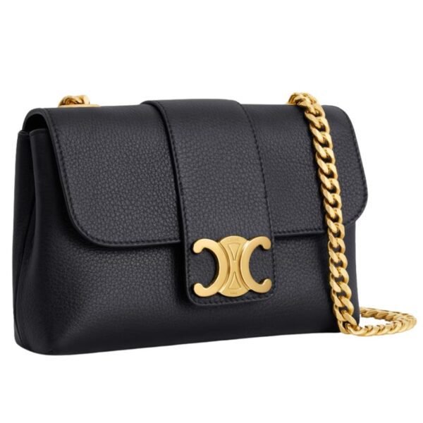 CELINE MINI VICTOIRE IN SUPPLE GRAINED CALFSKIN BLACK - Image 4