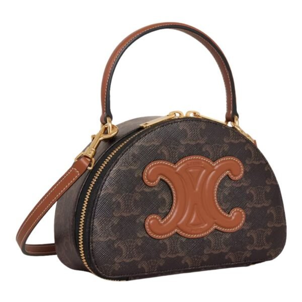 CELINE HALF MOON CASE IN TRIOMPHE CANVAS AND CALFSKIN - Image 3
