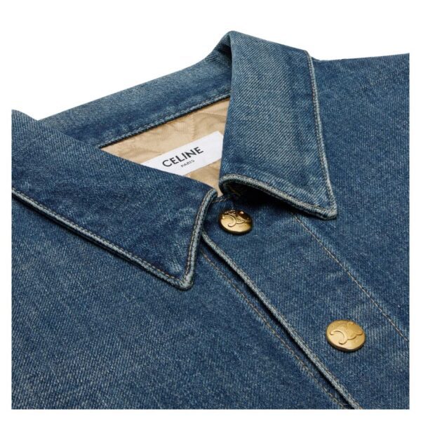 CELINE PARIS JACKET IN DARK UNION WASH DENIM - Image 3