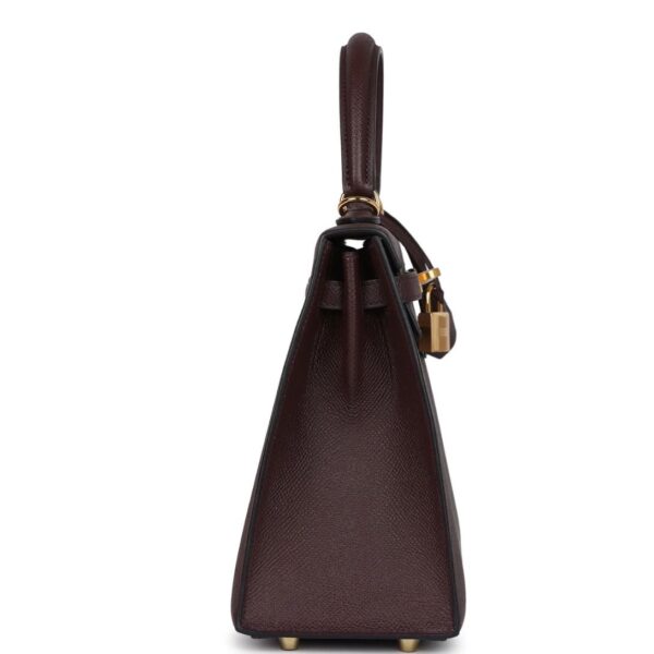 HERMÈS KELLY SELLIER 25 ROUGE SELLIER EPSOM GOLD HARDWARE - Image 4