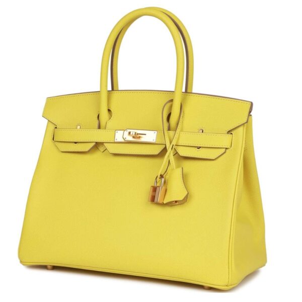 HERMÈS BIRKIN 30 LIME EPSOM GOLD HARDWARE - Image 3