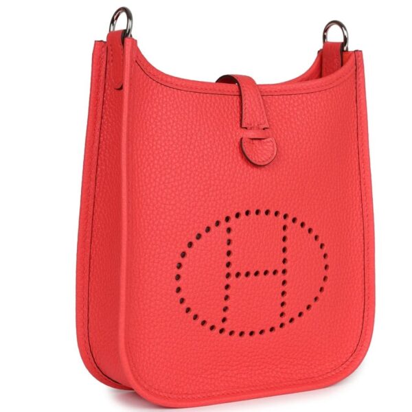 HERMÈS EVELYNE TPM ROSE TEXAS CLEMENCE PALLADIUM HARDWARE - Image 3