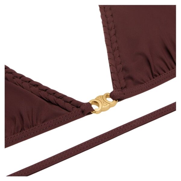 CELINE TRIOMPHE TRIANGLE TOP IN MATTE JERSEY PRUNE - Image 4