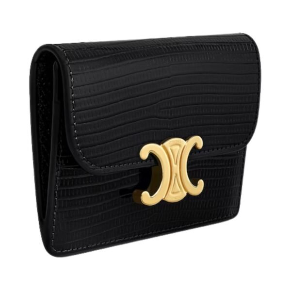 CELINE CARD HOLDER WITH FLAP TRIOMPHE IN LIZARD - Image 3