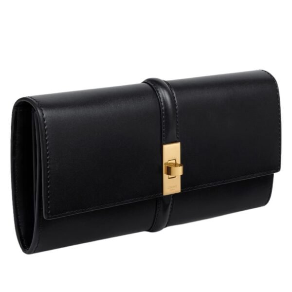 CELINE LARGE WALLET 16 IN SATINATED CALFSKIN BLACK - Image 5